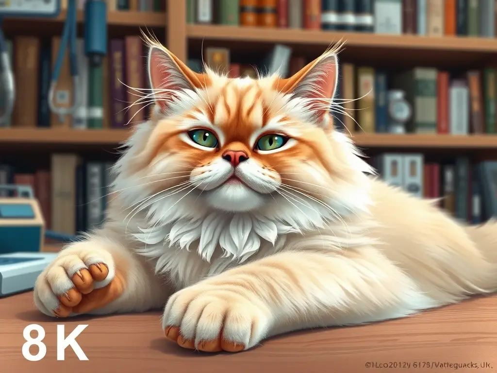 Un retrato real de un gato persa relajado en un consultorio veterinario
