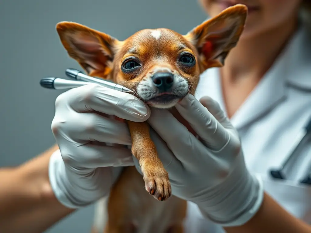 Fotorealista de un veterinario examinando un gato, sin texto ni logo