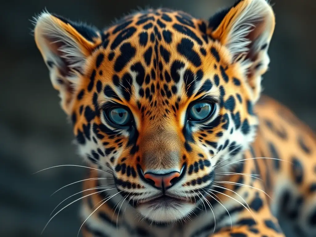 Imagen realista de un cachorro de jaguar