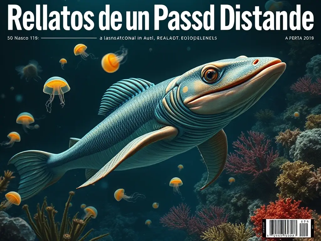 Fotografía realista de un plesiosaurio en el océano profundo