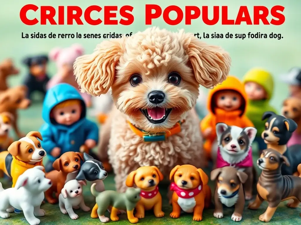 Diseño de portada realista y colorido para un libro sobre razas de perros