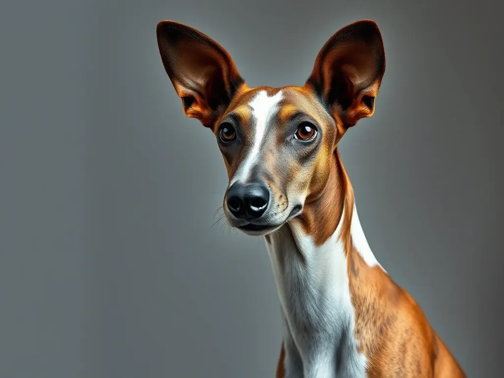 Fotografía fotorealista de un Galgo Afgano bonito con características distintivas
