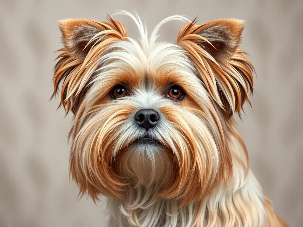 fotorealista retrato de Lhasa Apso elegante y minimal