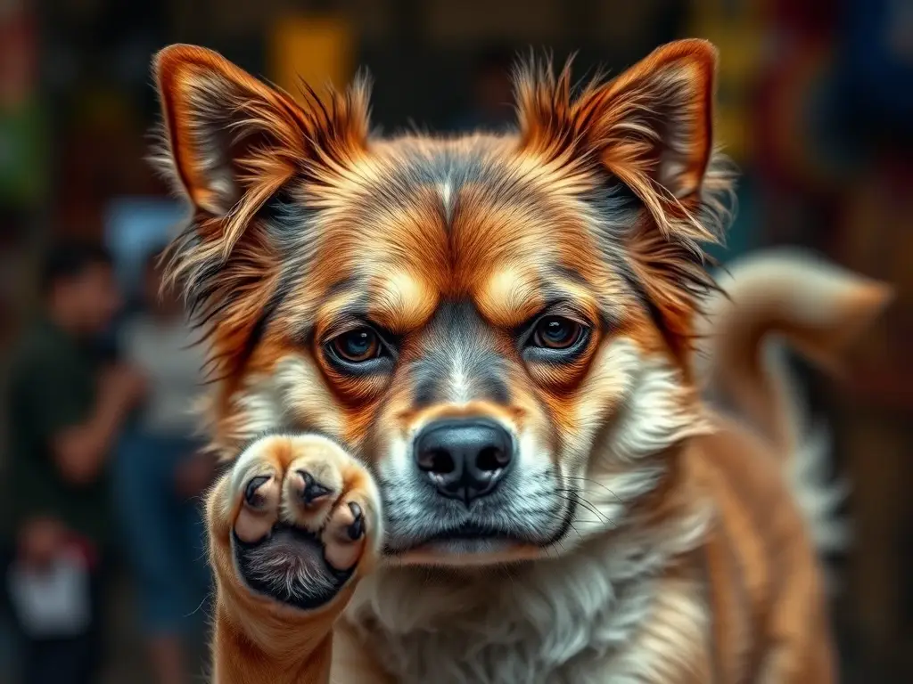 Fotografía magistral de perro con expresión vulnerable