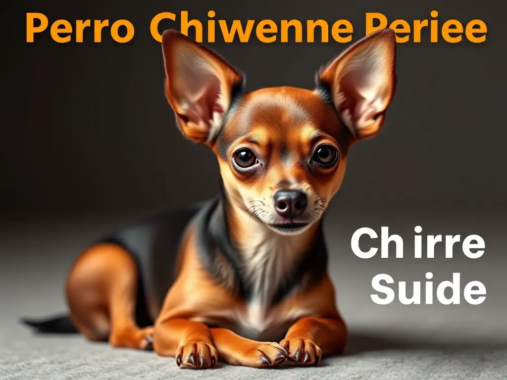 Foto realista de un Chiweenie feliz y detalladamente dibujado