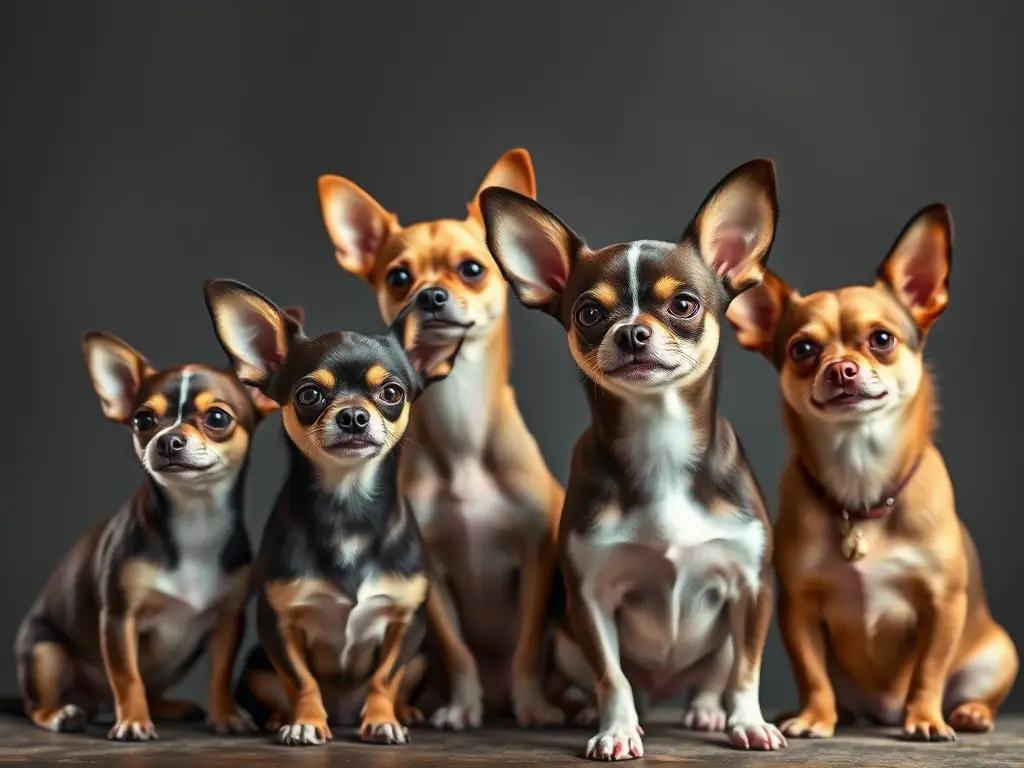 Imagen realista de Chihuahuas con variedad y personalidad