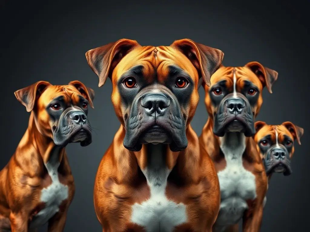 Una majestuosa fotografía en escala monumental de un Boxer con elegancia