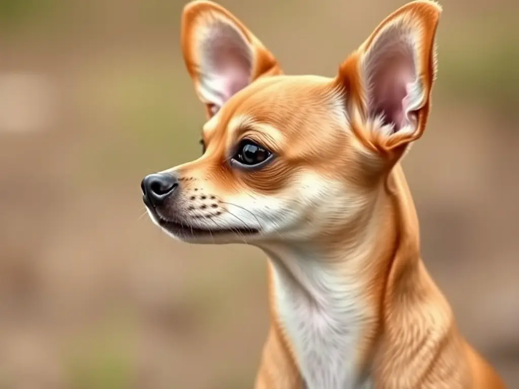 Fotografía realista de un Chihuahua con detalles precisos