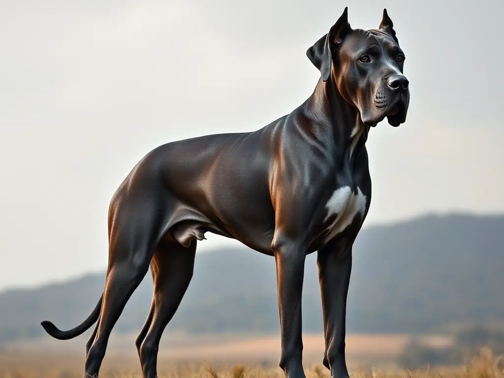 Foto realista de un gran perro de cuerda majestuoso