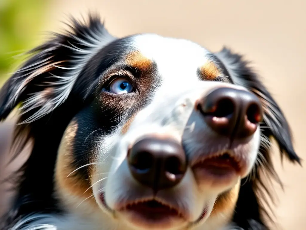 Photo realistic, close-up portrait of a Border Collie