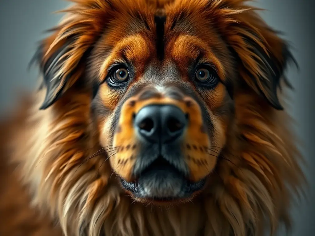 Foto de perro Lowchen realista, con detalle