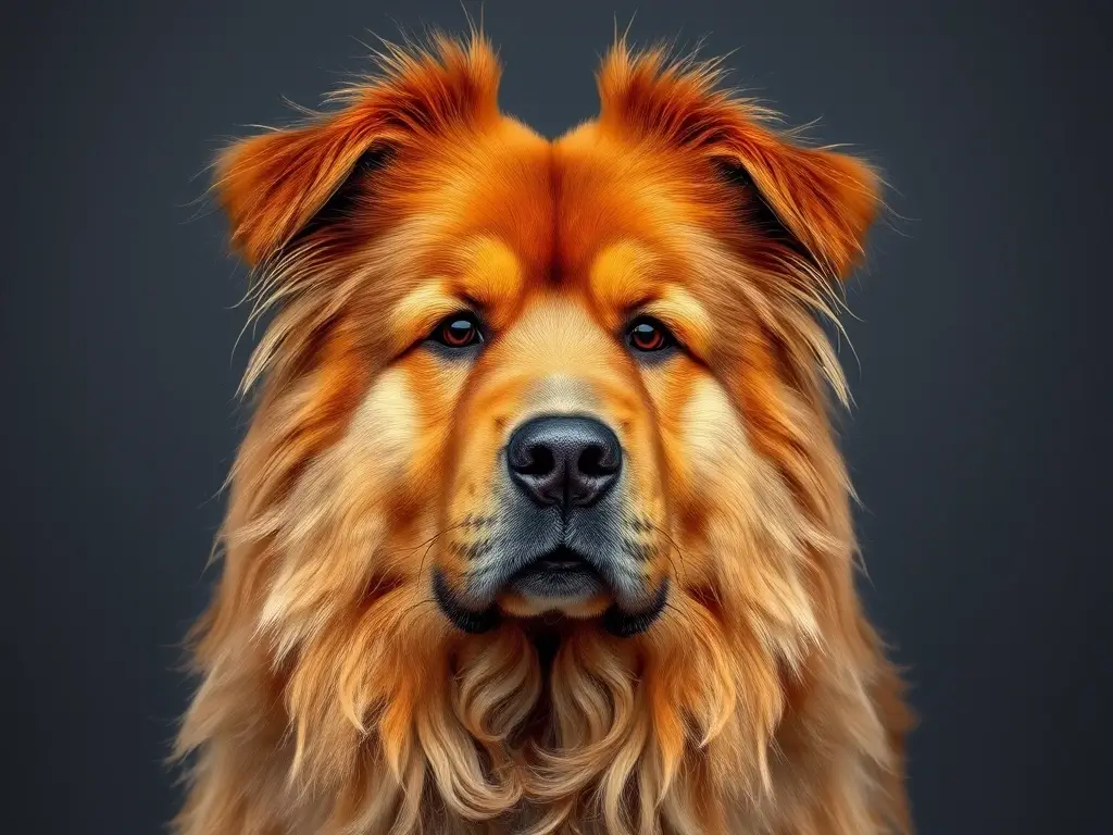 Fotografía realista de un Lowchen noble y encantador, 8K