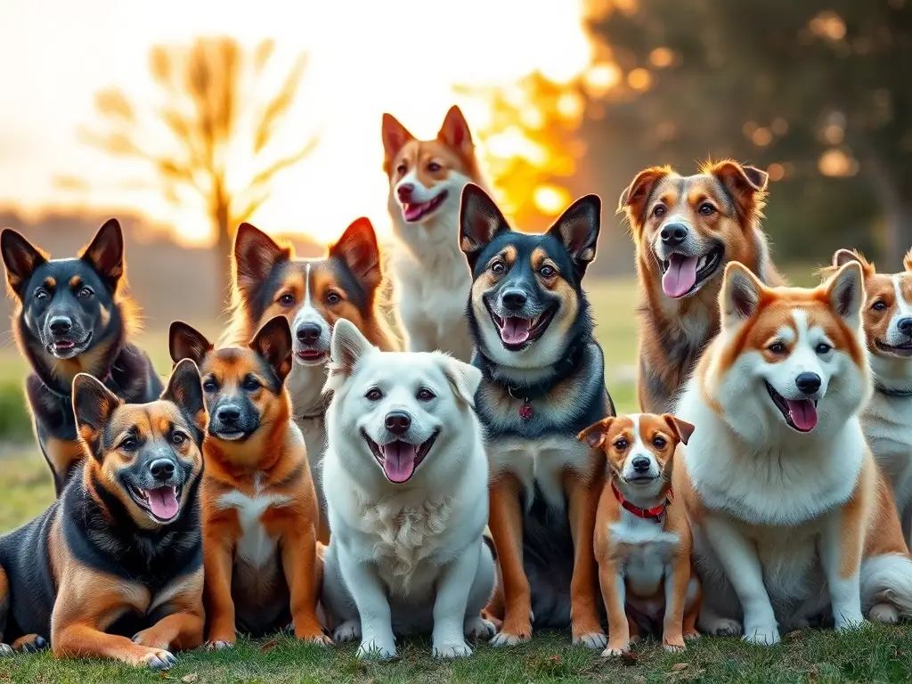 Foto realista de 20 razas de perros hermosas