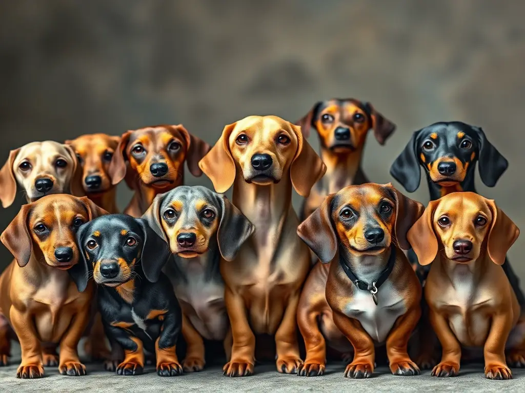 Fotografía realista de 15 Dachshund con cuidados y riesgos