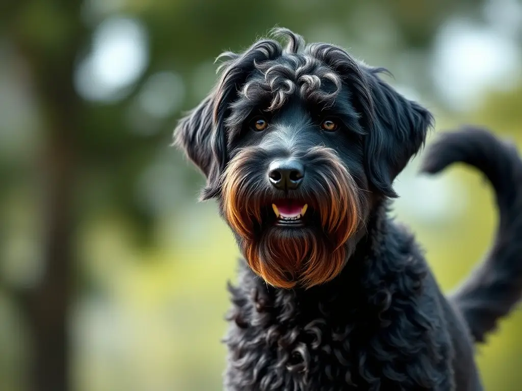 Un retrato fotográfico realista de un perro portugues de mar