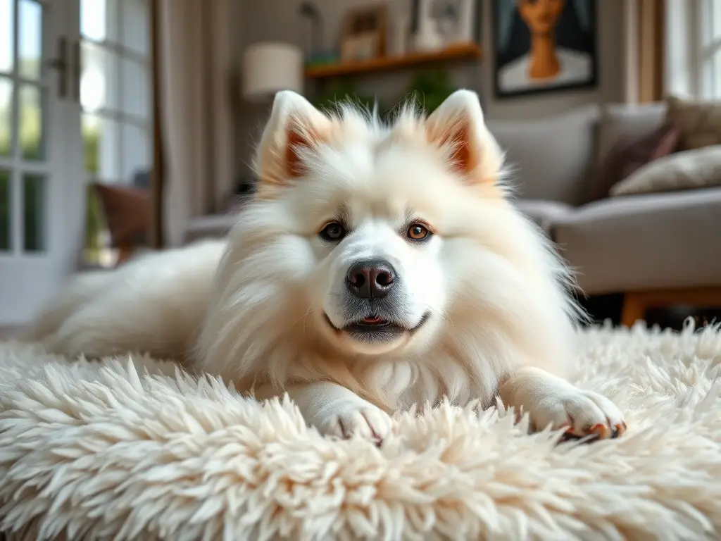 Imagen de Samoyed elegante y realista