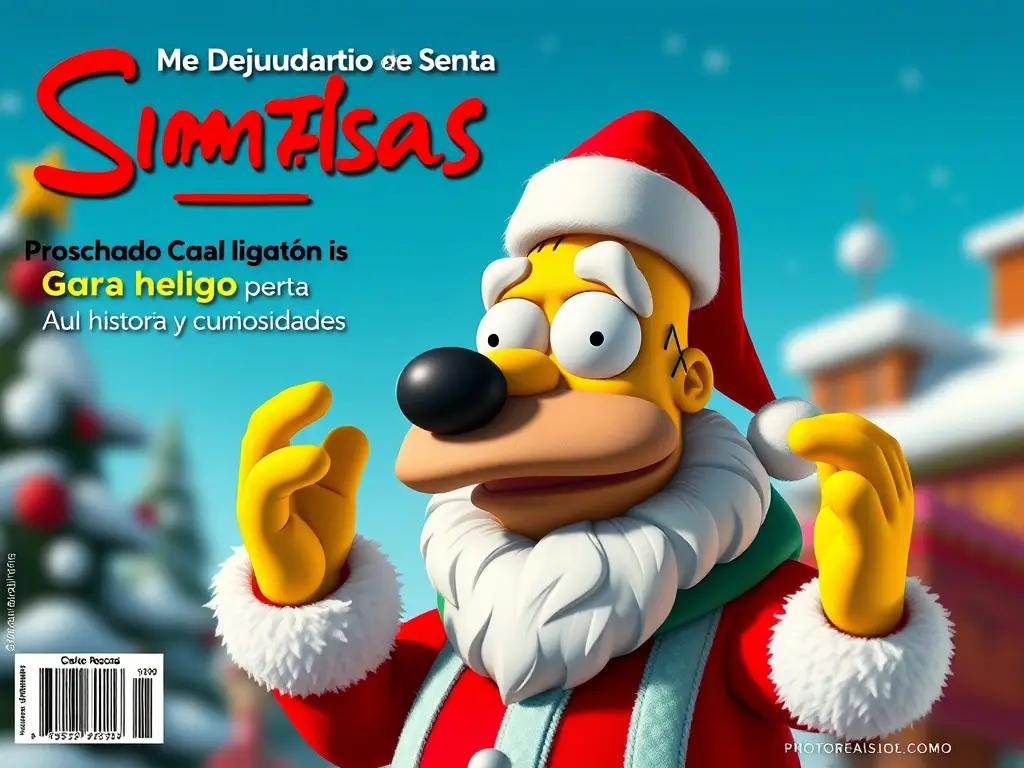 Foto realista de Santas Helper en estilo cartoon realista