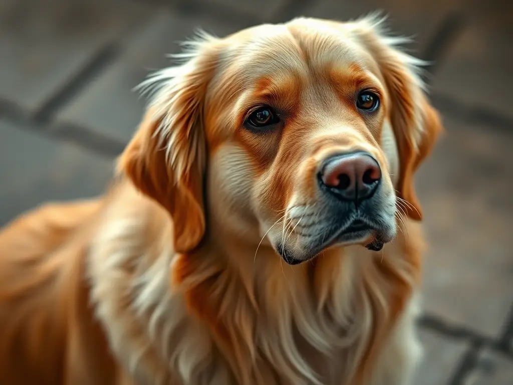 Foto realistic de un Golden Retriever majestuoso y nítido