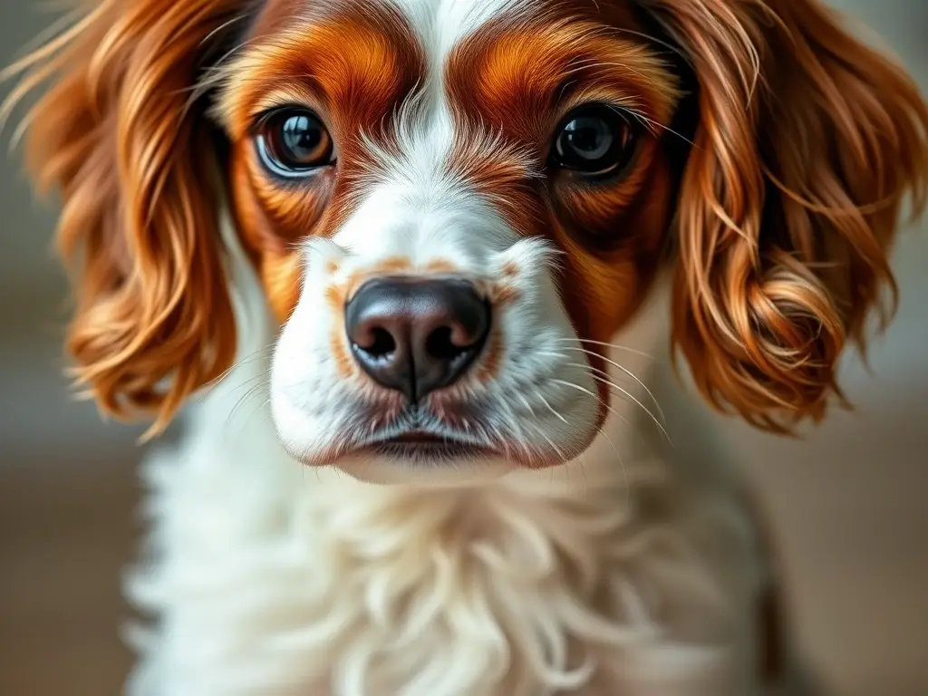 Foto de un spaniel dedwarfismo con anatomía precisa, realista y detallada