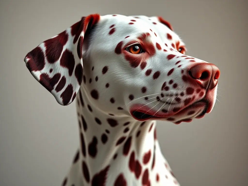 Fotografía realista de un perro Dalmático preciso