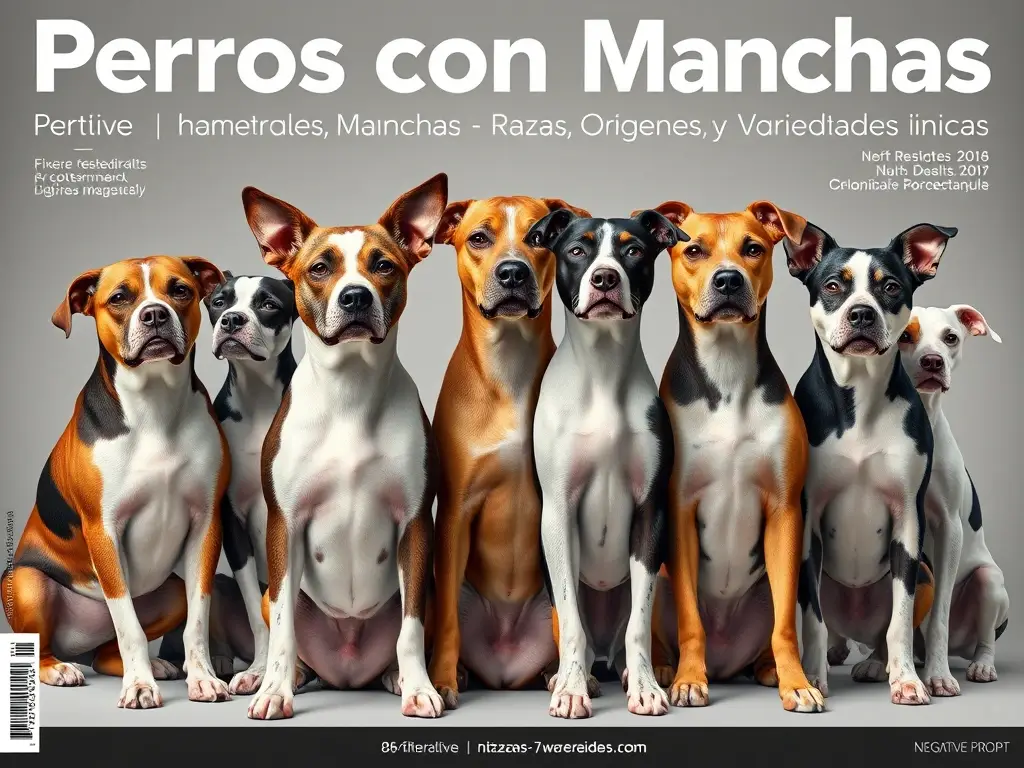 Fotografía realista de perros con variedad de manchas