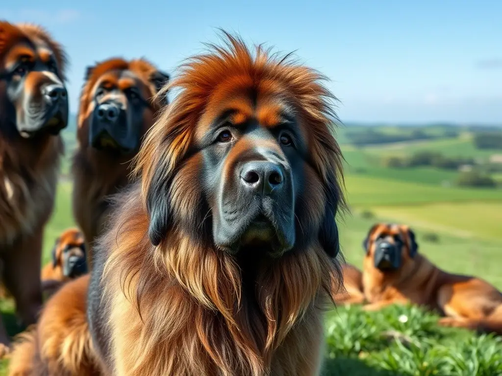 Un retrato grandioso de Leonberguesa con un toque de majestuosidad