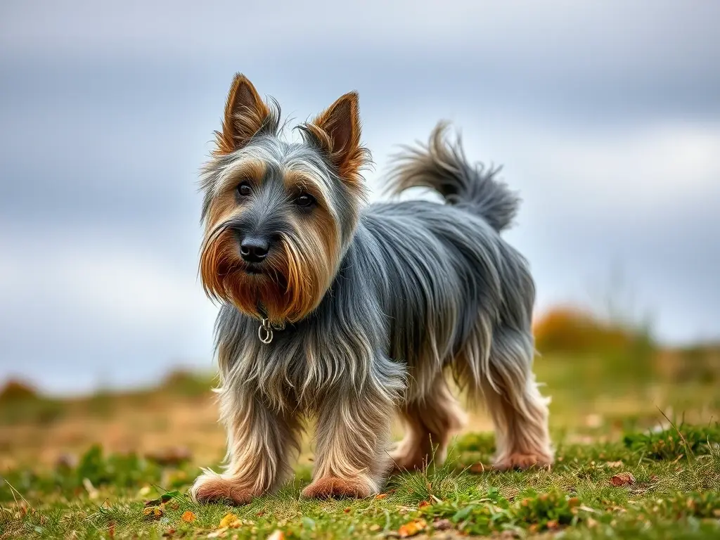 Foto realista de Skye Terrier majestuoso y impecable