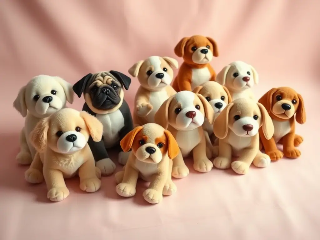 20 perros de peluche estilo osito realista