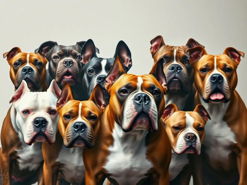 Fotorealistic pintura de perros American Bully