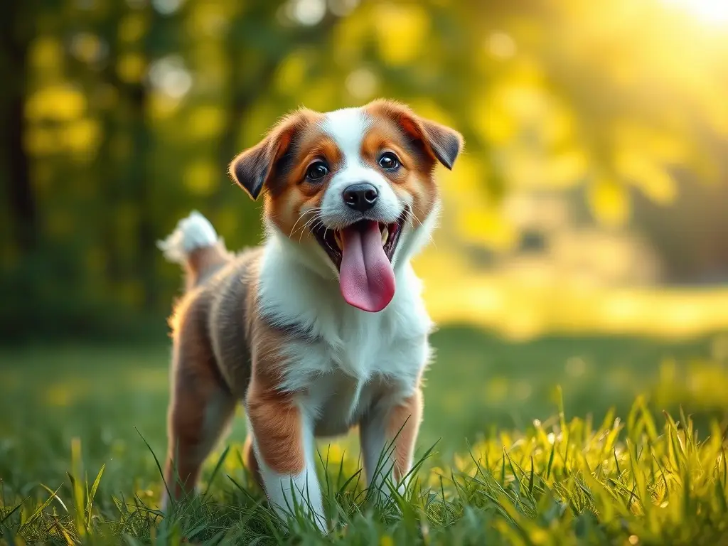 Imagen realista de un cachorro juguetón