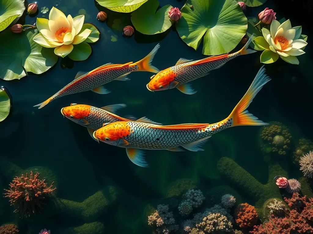 Un acuario de dragon de aguaChina es una obra maestra de imágenes