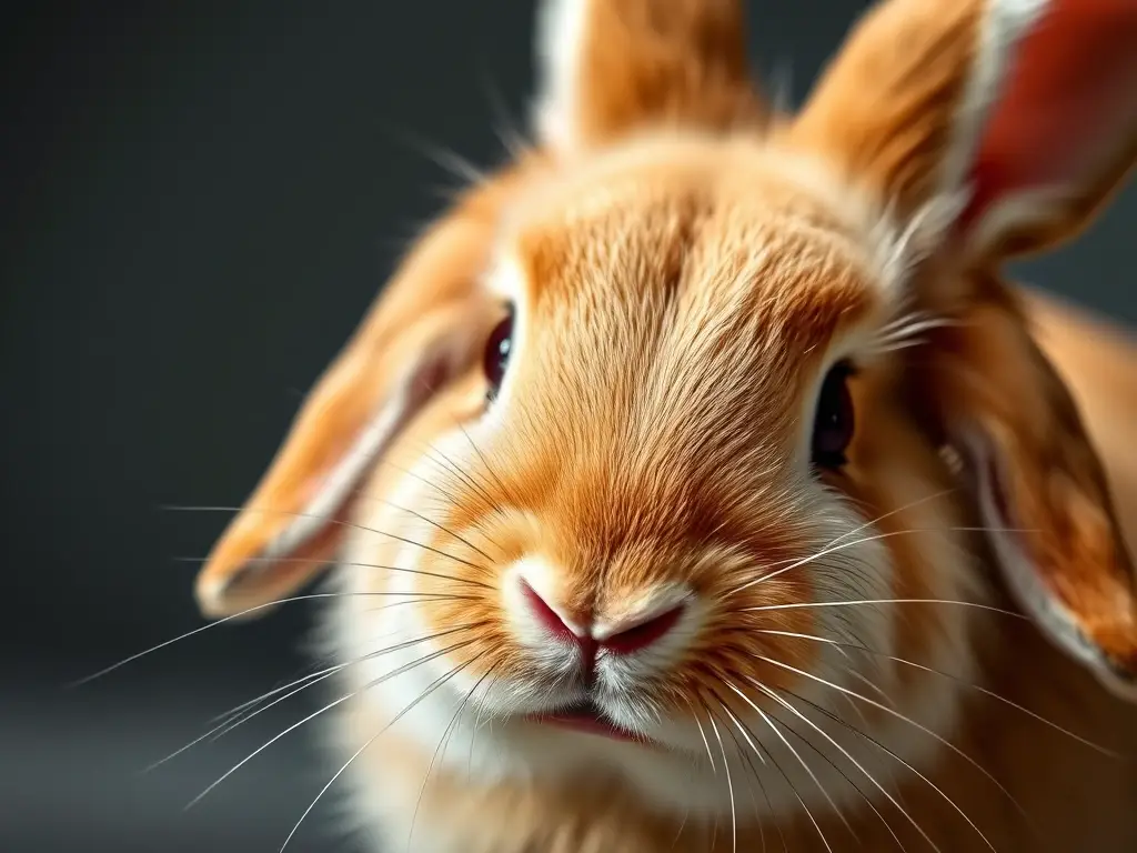 Fotorealistic cover para Pienso para Conejos con conejo sano y detallado