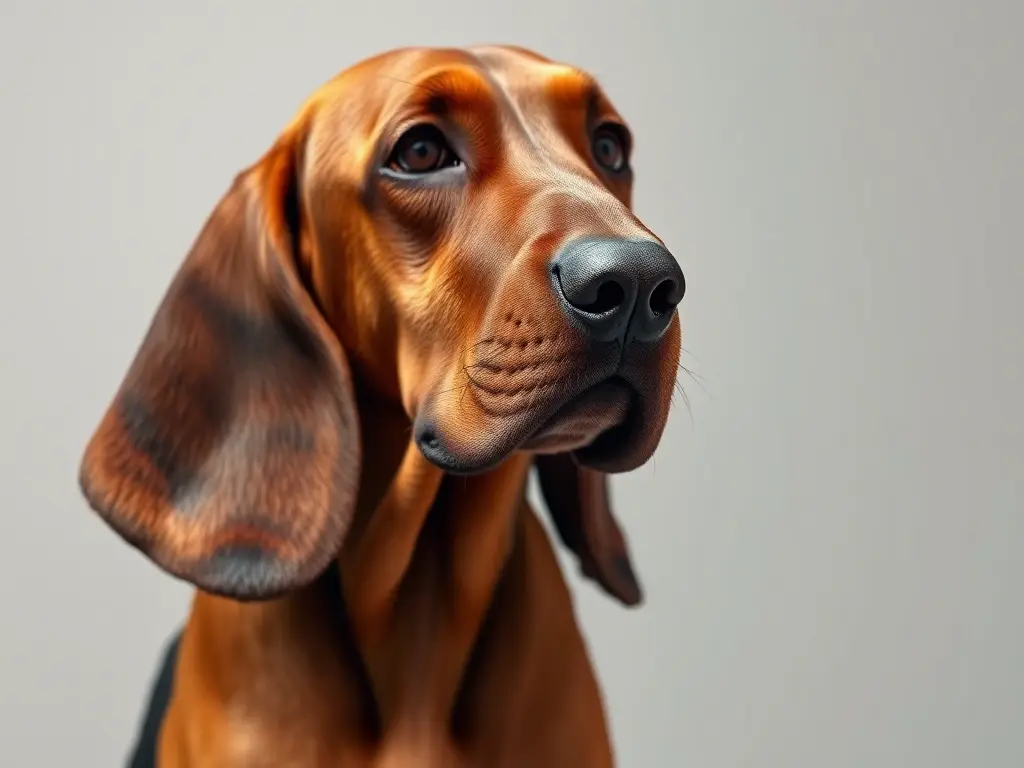 Fotorealista 8K de Bloodhound con cambios en el hígado y páncreas