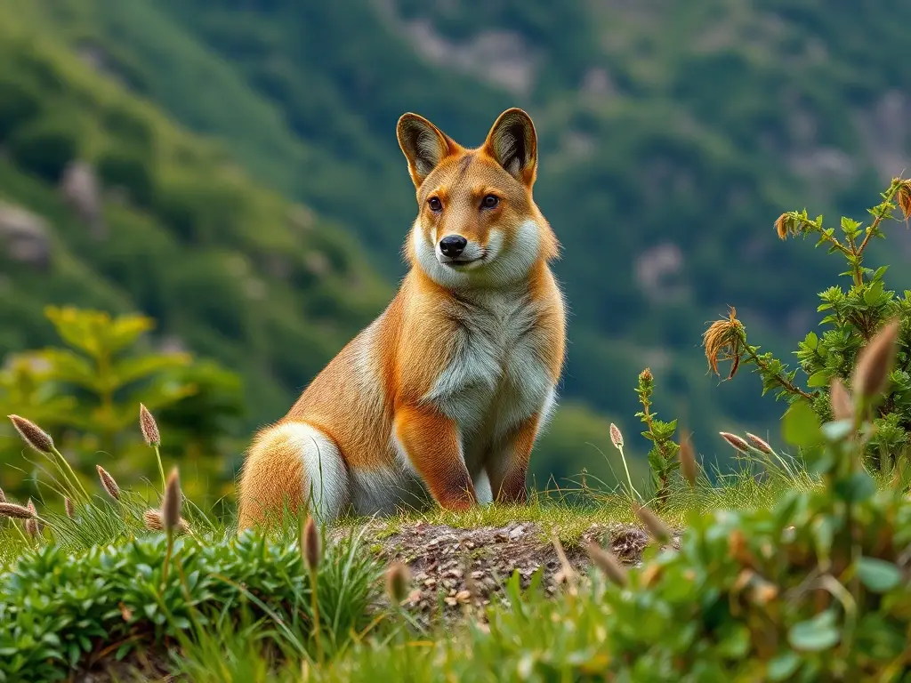 Fotografía realista del teón omnivoro en un hábitat natural