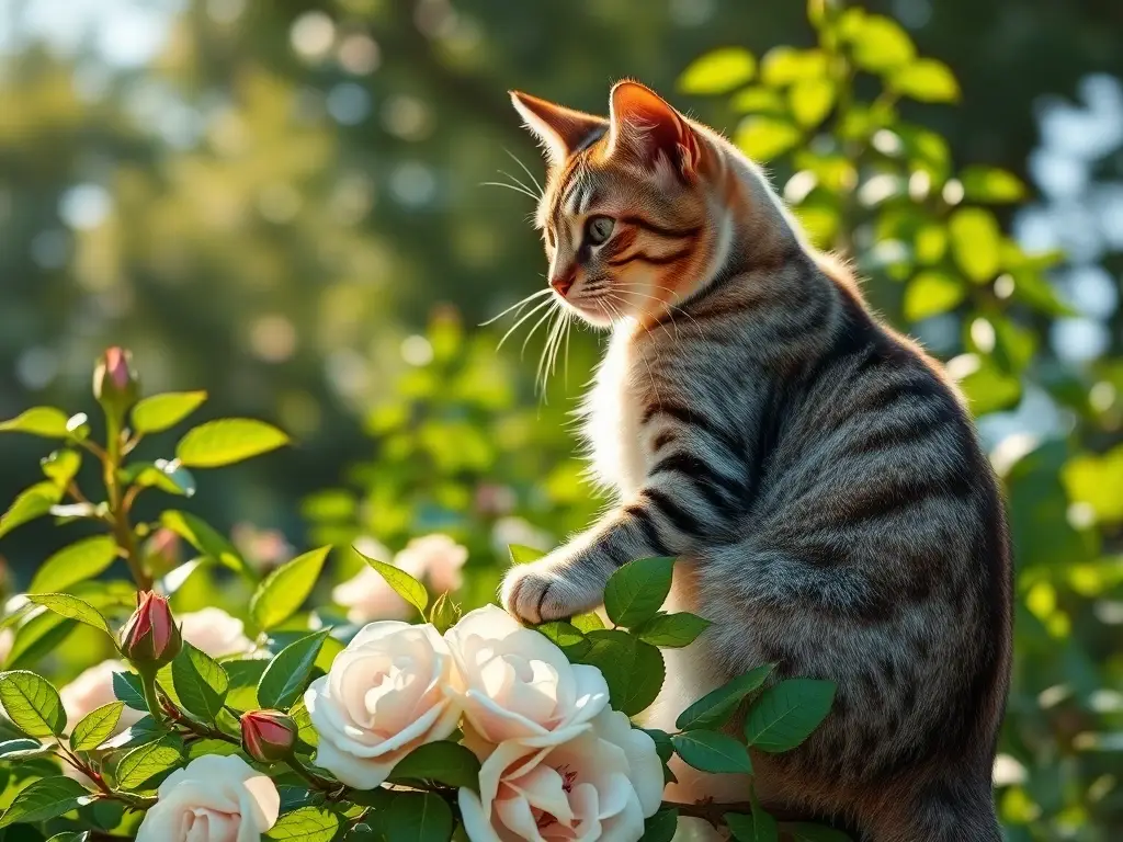 Un retrato de gato tabby majestuoso en alta resolución