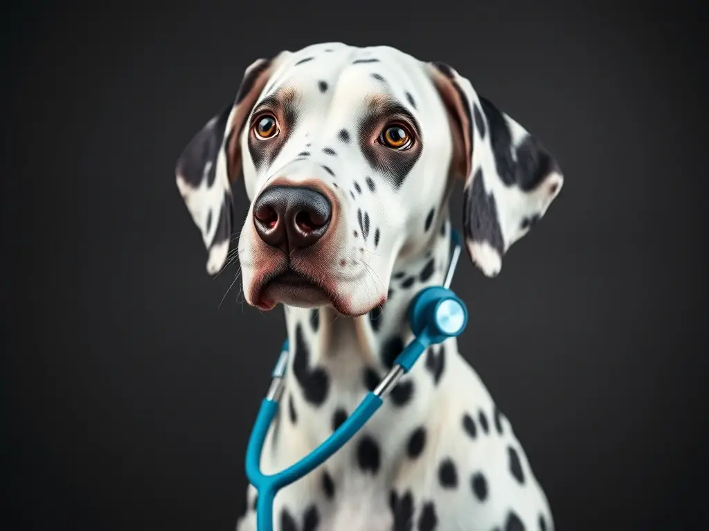 Portrait de Dalmatián realista y preciso, sin elementos extraños