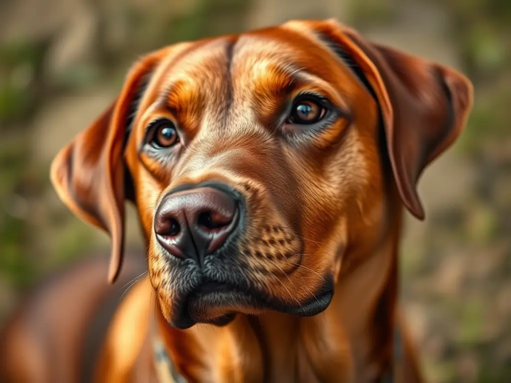 Un retrato fotográfico realista y detallado de un labrador retriever