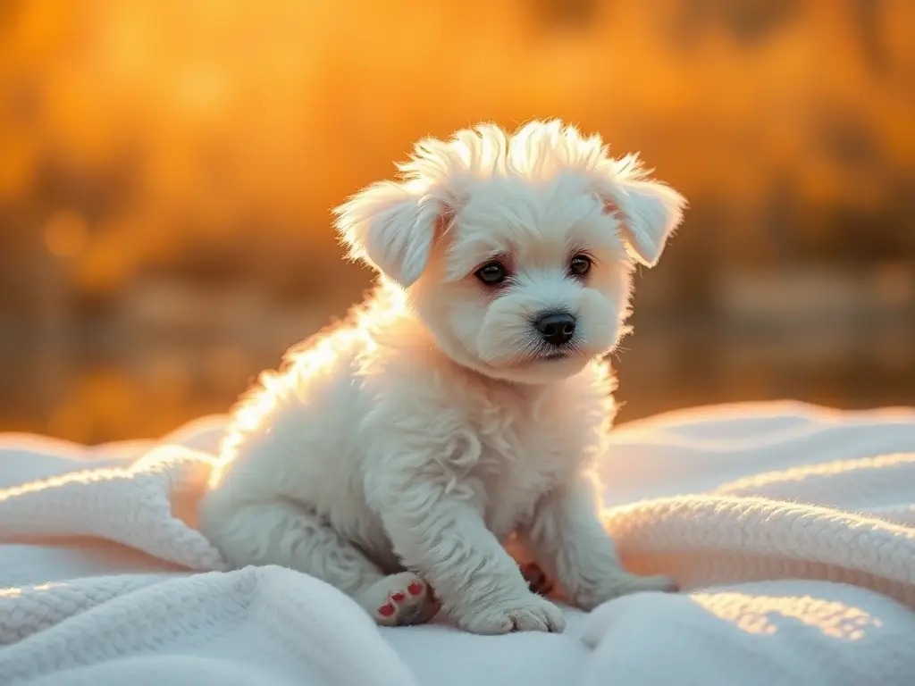 Foto en alta resolución de un bichón frise elegante en sol