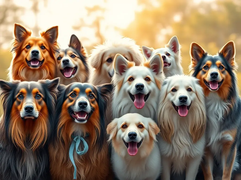 Imágenes realistas de perros de pelo largo con la mejor calidad y sin elementos adicionales