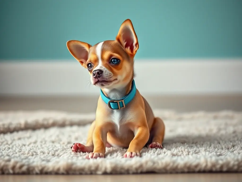 Fotografía magistral de un cachorro chihuahua con pelaje hipoalergénico