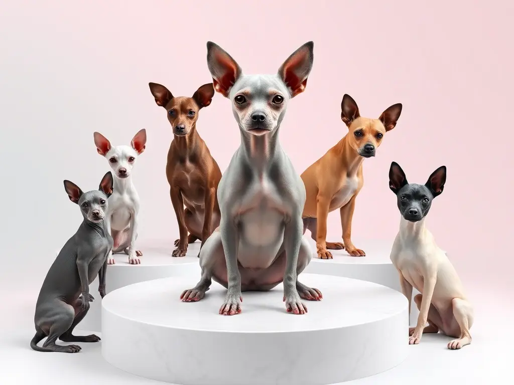 Chihuahua sin pelo y perros exóticos, foto