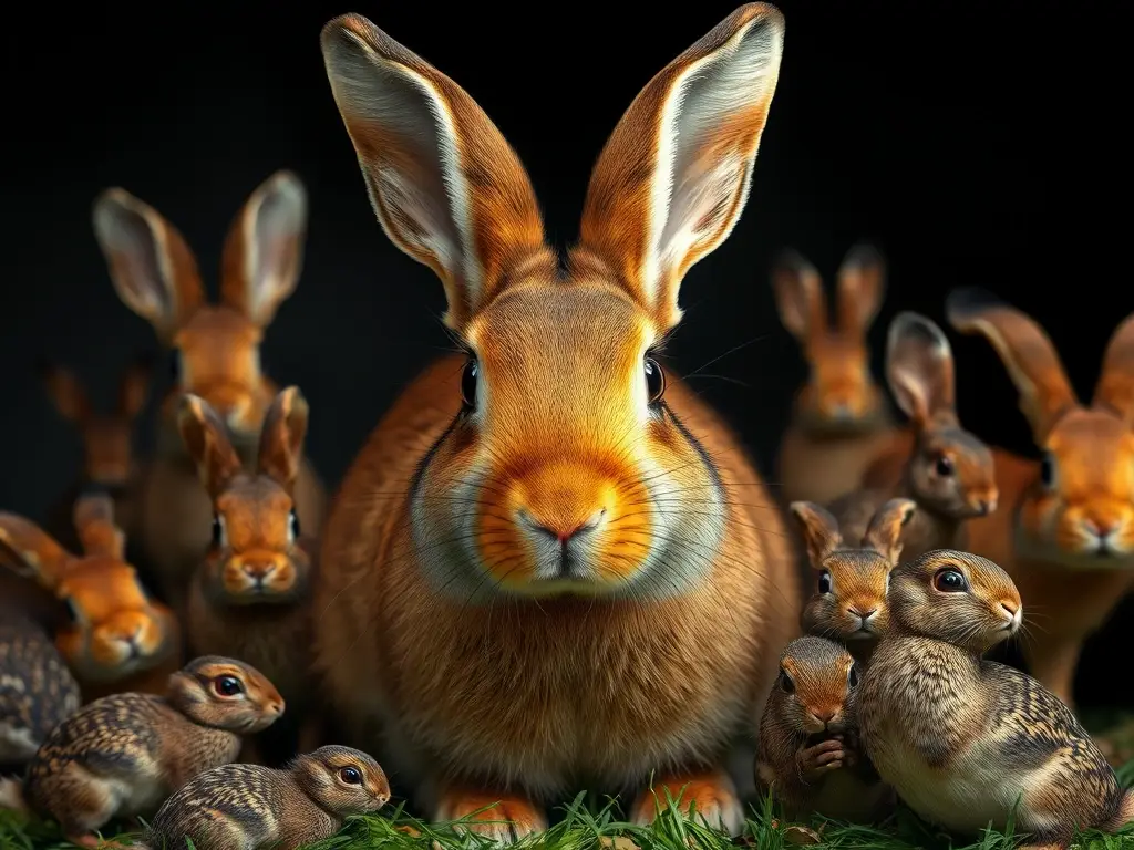 Fotografía realista de conejo, sin texto ni marca