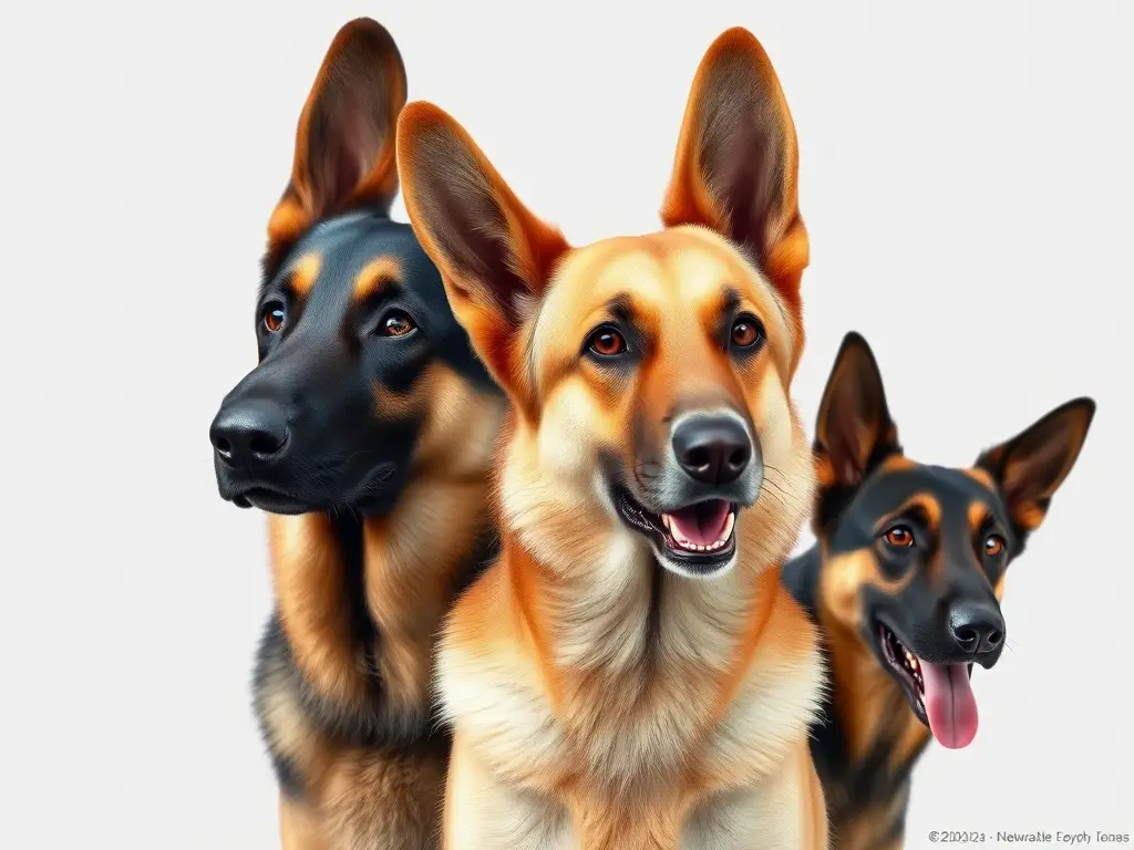 Fotografía realista de un perro pastor alemán elegante, versátil y con una expresión natural