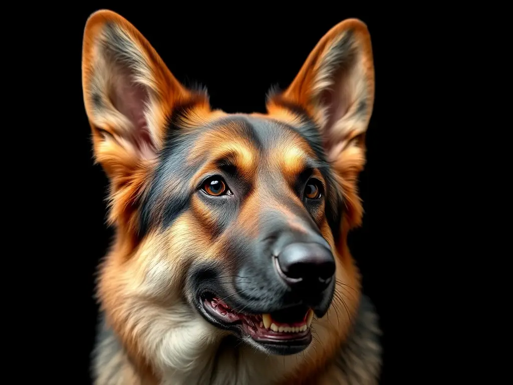 Fotografía de un German Shepherd realista y detallada