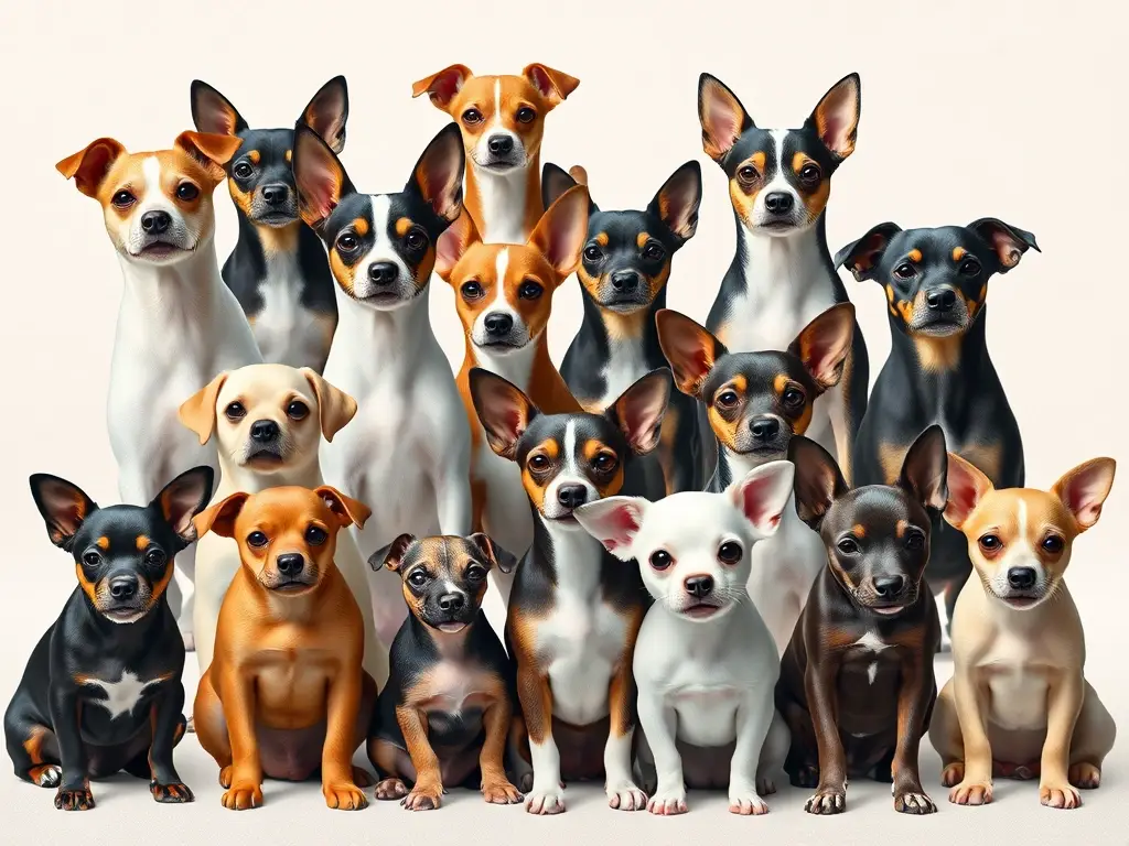 Fotocobertura realista y detallada de perros pequeños con nombres para la guía 2024
