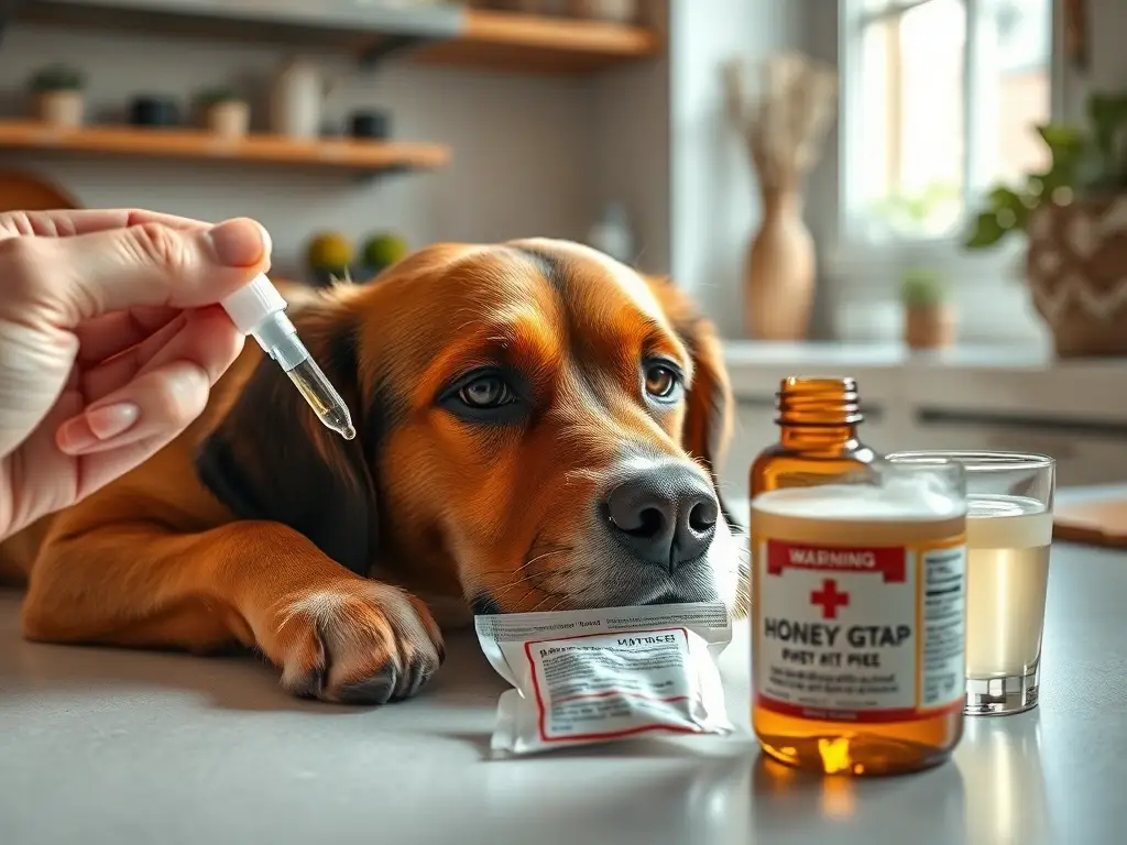 Perro en mostrador recibe cuidado compasivo
