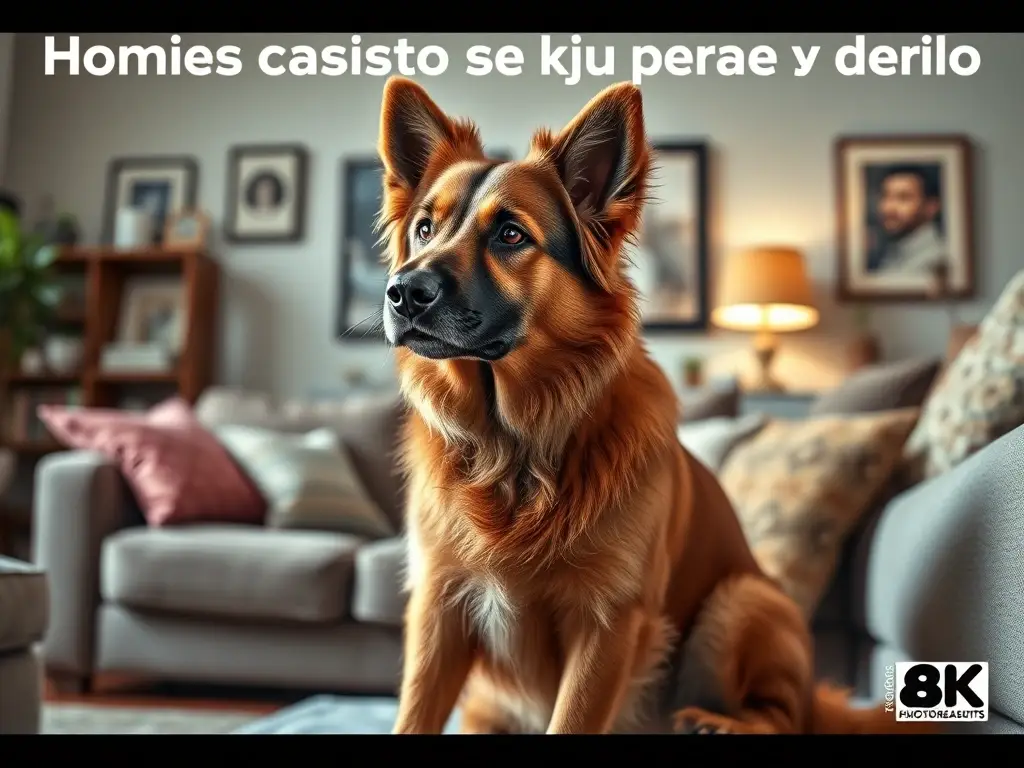 Fotografía realista de un pastor portugués con un estilo relajante para un artículo sobre remedios caseros para perros que se raspan