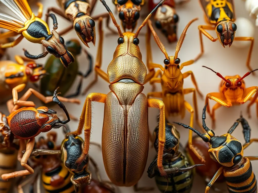 Imagen realista detallada de insectos hermafroditas