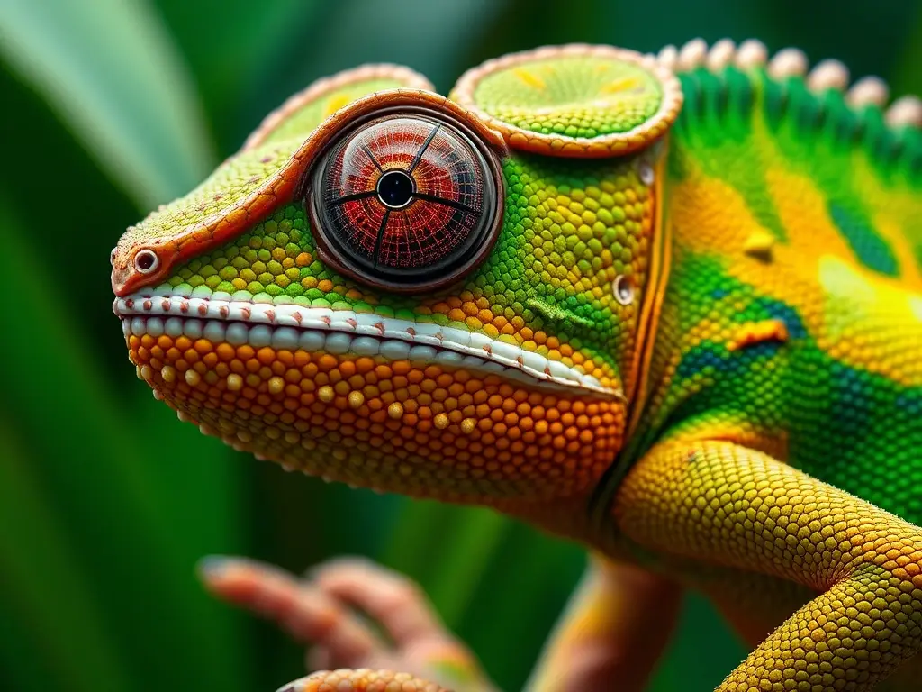 Foto de un camaleón realista
