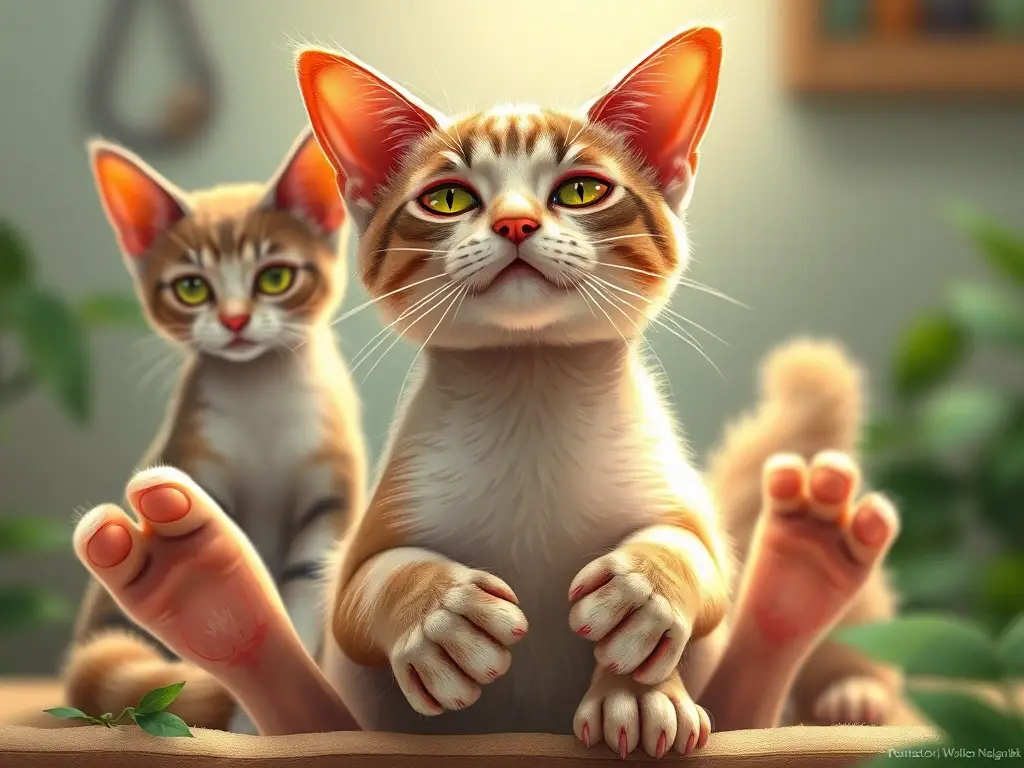 Fotorealista de Sarna en gatos